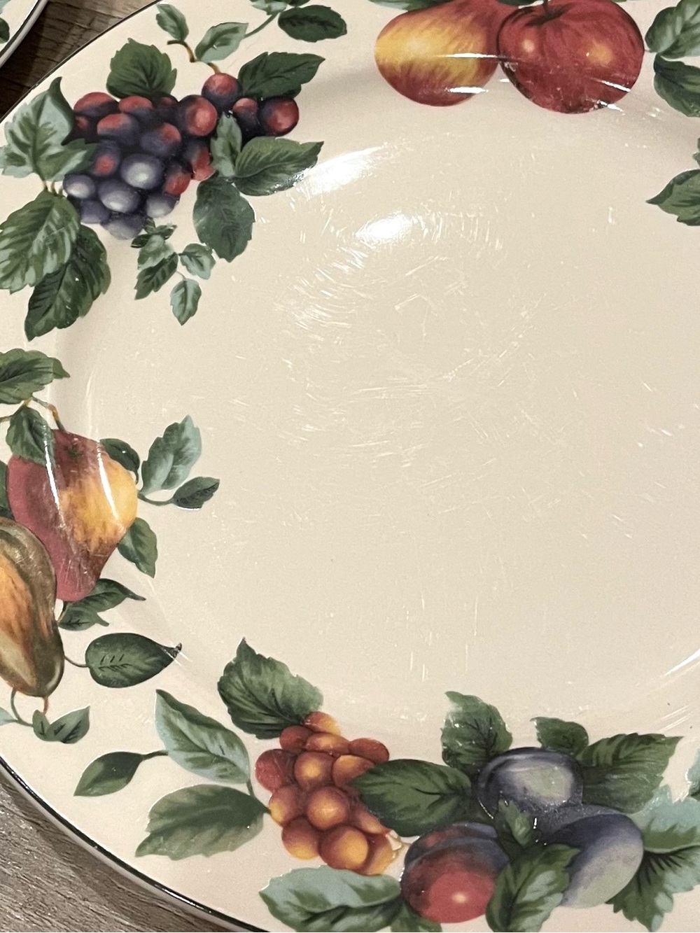 Sakura Oneida Sonoma Fruit-Patterned 11” Dinner Plates Set of 4 - Picture 8 of 10